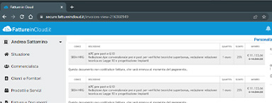 FATTURE IN CLOUD - Progetto, parcella e fatture on line in pochi click